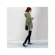  2024 Autumn Hooded Pure Color Women's Casual Sweater