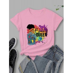 Ladies Printed Crew Neck New Tops  Ladies Printed Crew Neck New Tops