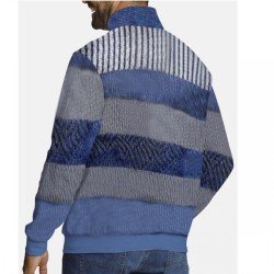 Striped Long Sleeve Polo Shirts For Men