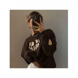 Vintage Heart Pattern Ladies Sweatshirts