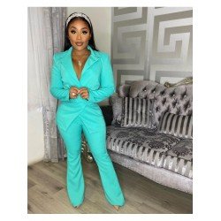 Fashion Casual Pure Color Women's Trouser Suit  Fashion Casual Pure Color Women's Trouser Suit