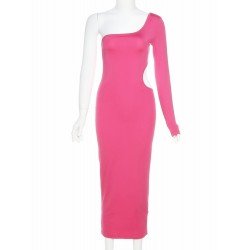 Ladies Black Cut Out One Shoulder Maxi Dresses Ladies Black Cut Out One Shoulder Maxi Dresses