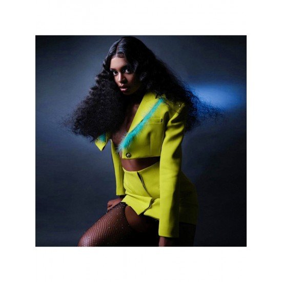  2024 Fall Women's Lapel Patchwork Fur Short Jacket