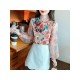  2024 Autumn Butterfly Embroidery Chiffon Shirt