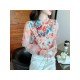  2024 Autumn Butterfly Embroidery Chiffon Shirt
