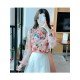  2024 Autumn Butterfly Embroidery Chiffon Shirt