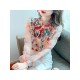  2024 Autumn Butterfly Embroidery Chiffon Shirt