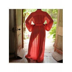 Pure Color See Through Women's Long Sleeve Jumpsuit  Pure Color See Through Women's Long Sleeve Jumpsuit