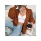 Casual Solid Bat Sleeve Sweater Cardigan Coats