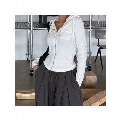  2024 Pure Color Hooded Women's Long Sleeve Coats