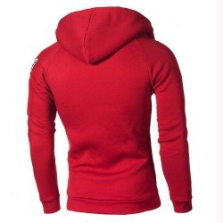 Spring Winter Patchwork Men Hooded Tops Spring Winter Patchwork Men Hooded Tops
