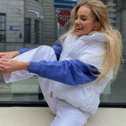 Winter Pure Color Zipper Sleeveless Down Coats  Winter Pure Color Zipper Sleeveless Down Coats