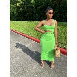 Street Black Matching Maxi Skirt And Top Sets Street Black Matching Maxi Skirt And Top Sets