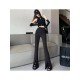 2024 Fall Pure Color Split Hem Women's Pants