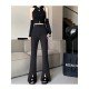  2024 Fall Pure Color Split Hem Women's Pants