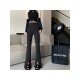  2024 Fall Pure Color Split Hem Women's Pants