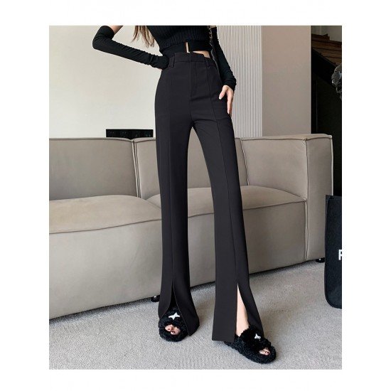  2024 Fall Pure Color Split Hem Women's Pants