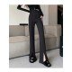  2024 Fall Pure Color Split Hem Women's Pants