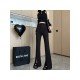  2024 Fall Pure Color Split Hem Women's Pants