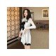  2024 Fashion Bow Knitted Long Sleeve Dress