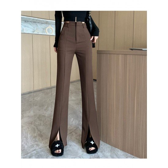  2024 Fall Pure Color Split Hem Women's Pants