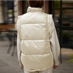  Winter Pure Color Zipper Women's Down Coats