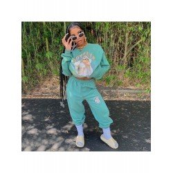 Casual Letter Printing Women's Trouser Sets  Casual Letter Printing Women's Trouser Sets