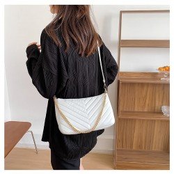 Ladies Pure Color Chain Shoulder Bags