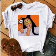 Women Street Graphic Summer White T Shirts