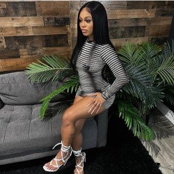  2024 Sexy Skinny Round Neck Short Dress