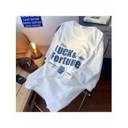 Summer Round Neck Casual Letter Men's T Shirt  Summer Round Neck Casual Letter Men's T Shirt