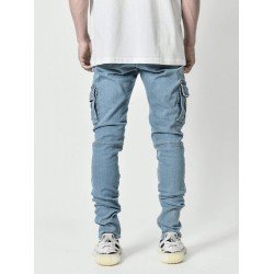 Pure Color Side Pocket Men's Jeans  Pure Color Side Pocket Men's Jeans