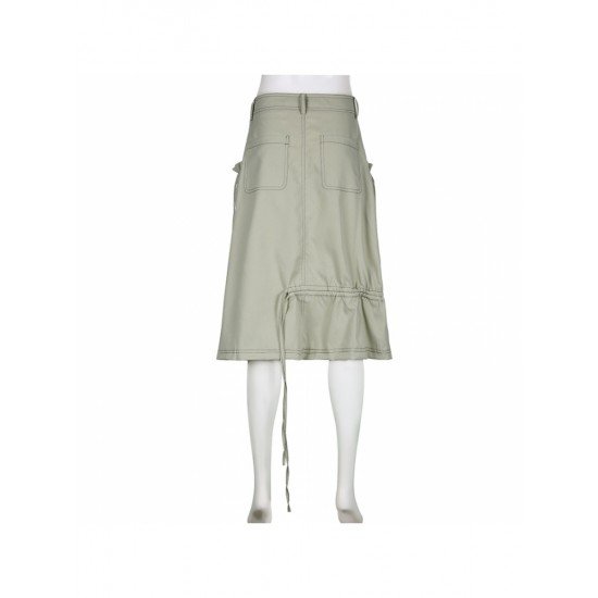  2024 Summer Pure Color Split Women's Skirt