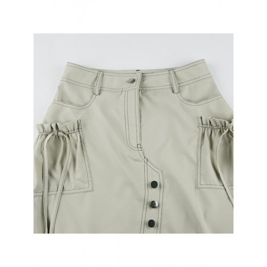  2024 Summer Pure Color Split Women's Skirt