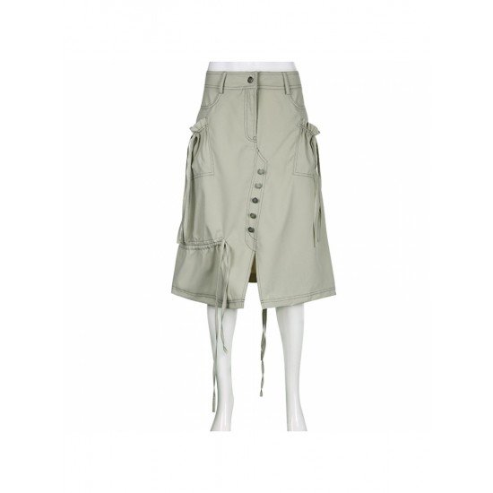  2024 Summer Pure Color Split Women's Skirt