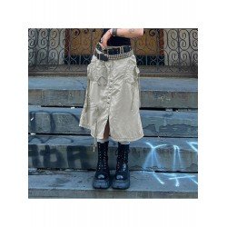  2024 Summer Pure Color Split Women's Skirt