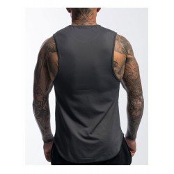 Men Patchwork Black Sleeveless Sports Tank Tops Men Patchwork Black Sleeveless Sports Tank Tops