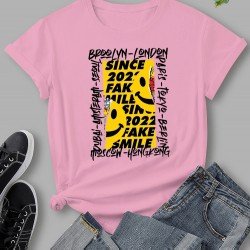 Emoji Slime Face Summer White T Shirts