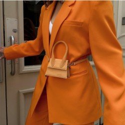 New Street Solid Blazer Coats For Ladies