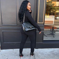  Pure Color Women's Long Sleeve Jumpsuit
