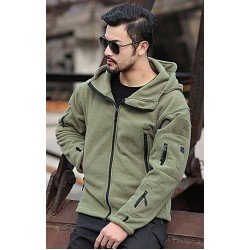 Pure Color Hooded Zipper Men's Short Coats  Pure Color Hooded Zipper Men's Short Coats