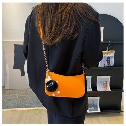  PU Pure Color Shoulder Bags For Women