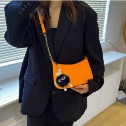  PU Pure Color Shoulder Bags For Women