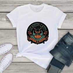 Cat Pumpkin Halloween Graphic T Shirts For Women