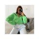  2024 Hooded Pure Color Women's Short Coats