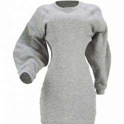  Leisure Pure Color Hollowed-out Women's Long Sleeve Dress
