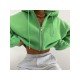  2024 Hooded Pure Color Women's Short Coats