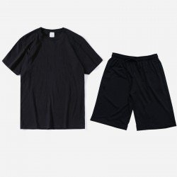 Summer Casual Pure Color Men's Short Suit  Summer Casual Pure Color Men's Short Suit