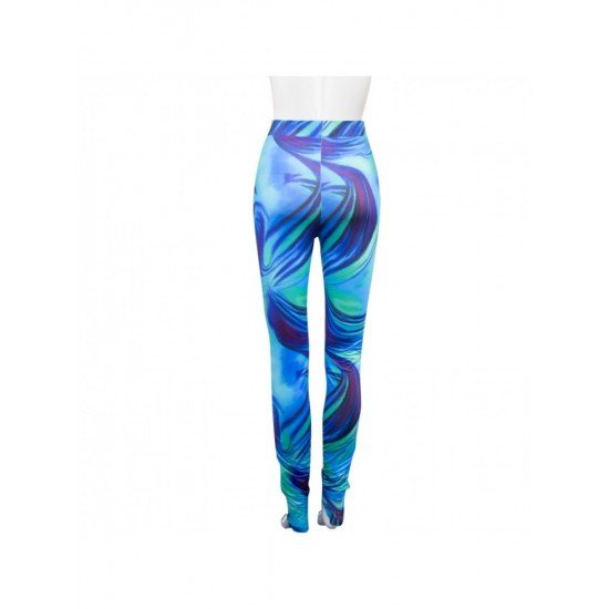  2024 Summer Blue Printing Long Pants For Women