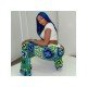  Fashion High Waist Knitted Women's Long Pants